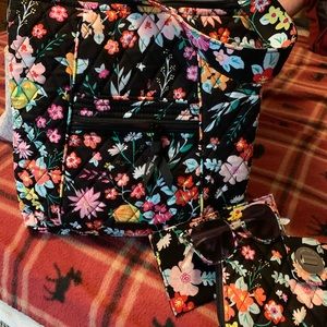 Vera Bradley crossbody, wallet, and check book